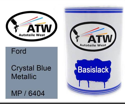 Ford, Crystal Blue Metallic, MP / 6404: 500ml Lackdose, von ATW Autoteile West.